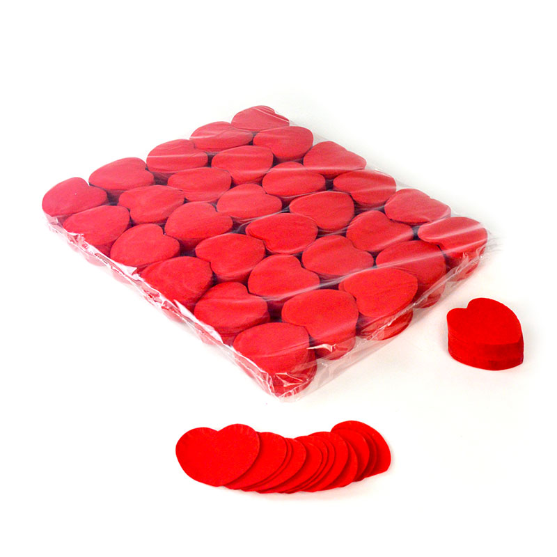 Confetit: Paperi muoto confetit, sydän 55mm punainen 100g